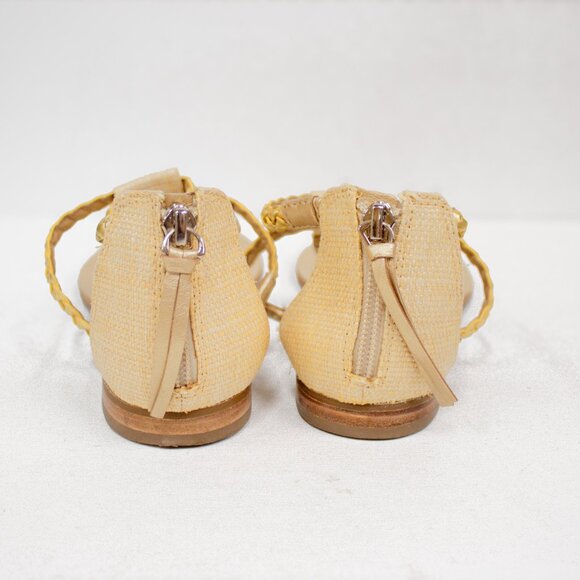 Jack Rogers Jenna Sandal Leather & Gold Detail Slide Size 7.5 VGUC - Picture 4 of 9